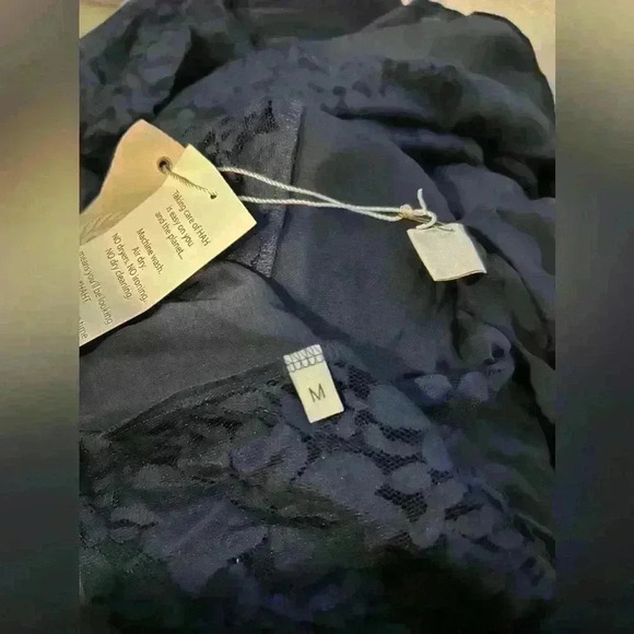 NWT! Free People X We Are HAH Mama C Whit Slip Dress Navy - Picture 3 of 11